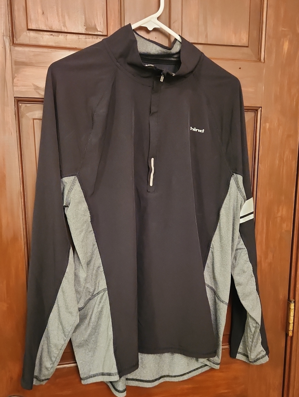 Hind Men's Black and Gray Zip-Up Performance Sweater